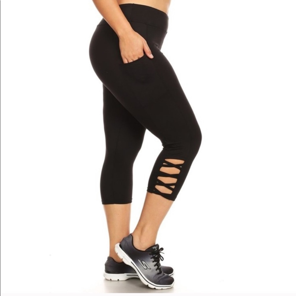 Sexy Capri with cutouts. Plus Size